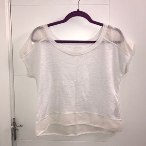 White SEQUIN HOLLISTER t shirt
